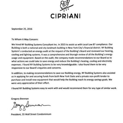 cipriani appreciation
